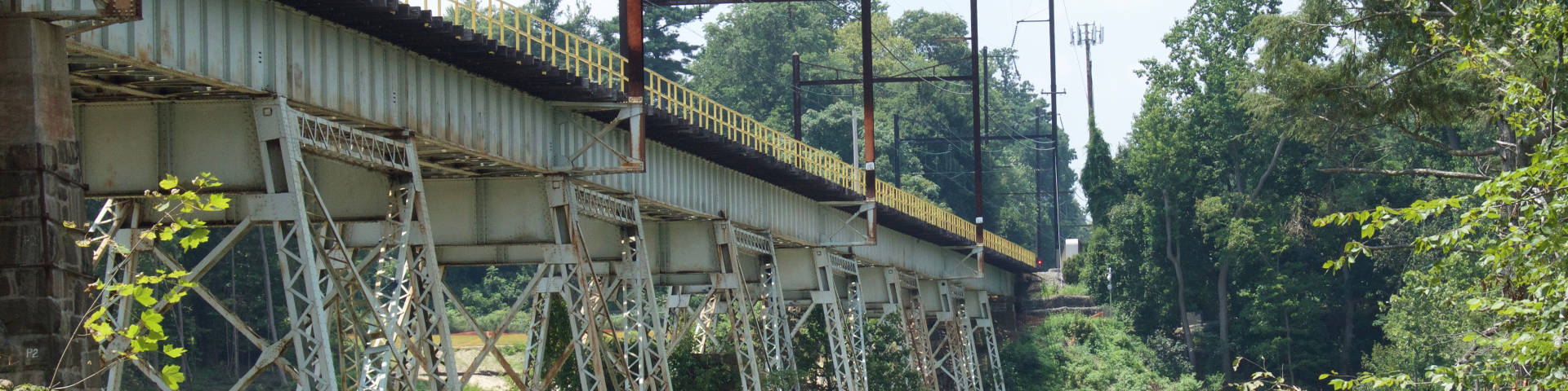 Train Bridge at Swarthmore College crossing Crum Creek